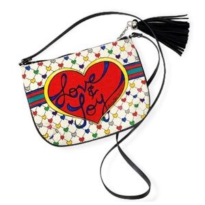Brighton Custom Designed “Love & Joy” Crossbody Bag with Tassel (81U193)(EUC)